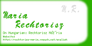 maria rechtorisz business card